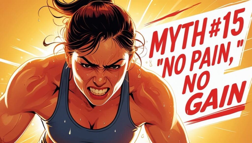 Feeling lost in your workout? 19 Fitness myths explained 5 Myth #15 — “No Pain, No Gain” 🛑