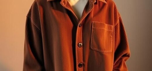 Loose fit heavyweight corduroy jersey-lined long-sleeve shirt