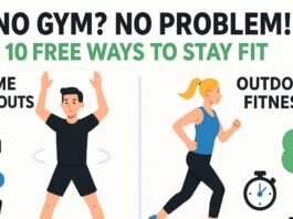 Infographic Explain- No Gym No Problem! 10 Smart Ways to Stay Fit for Free at Home or Outdoors