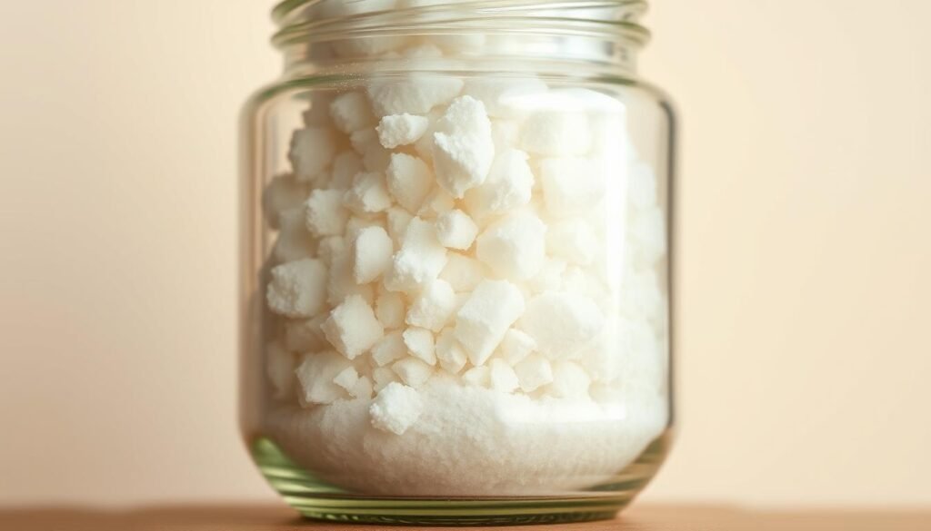 A close-up view of a glass jar filled with a variety of sugary white granules, crystalline structures, and powdery substances, representing the hidden added sugars found in processed and "health halo" foods. The jar is set against a simple, neutral background, with soft, warm lighting highlighting the textures and shapes of the different sugar types. The overall composition conveys a sense of the deceptive nature of these refined and processed foods, which appear innocent but contain high levels of hidden sweeteners. A close-up view of a glass jar filled with a variety of sugary white granules, crystalline structures, and powdery substances, representing the hidden added sugars found in processed and "health halo" foods. The jar is set against a simple, neutral background, with soft, warm lighting highlighting the textures and shapes of the different sugar types. The overall composition conveys a sense of the deceptive nature of these refined and processed foods, which appear innocent but contain high levels of hidden sweeteners.