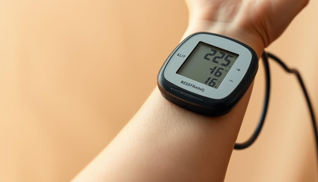 A close-up view of a person's arm, featuring a digital blood pressure monitor displaying elevated readings. The scene is set against a soft, muted background, conveying a sense of concern and importance. The lighting is warm and natural, highlighting the details of the monitor and the delicate skin texture. The composition emphasizes the monitor, drawing the viewer's attention to the critical information it provides. The overall mood is one of contemplation and the need for action, reflecting the article's message about the importance of heart and metabolic health. A close-up view of a person's arm, featuring a digital blood pressure monitor displaying elevated readings. The scene is set against a soft, muted background, conveying a sense of concern and importance. The lighting is warm and natural, highlighting the details of the monitor and the delicate skin texture. The composition emphasizes the monitor, drawing the viewer's attention to the critical information it provides. The overall mood is one of contemplation and the need for action, reflecting the article's message about the importance of heart and metabolic health.