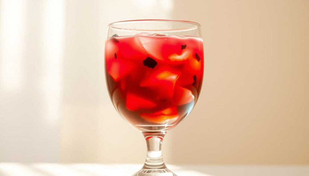 A sleek, tempting glass filled with a vibrant, swirling liquid. Sunlight gently filters through, casting a warm, inviting glow. The liquid's surface shimmers, hinting at its smooth, velvety texture. Suspended within are flecks of color - perhaps fresh fruits, vegetables, or herbs - adding depth and visual interest. The glass stands atop a minimalist, light-toned surface, allowing the luscious liquid to take center stage. The overall scene exudes a sense of balance, health, and indulgence, hinting at the delicate equilibrium between flavor and nutrition. A sleek, tempting glass filled with a vibrant, swirling liquid. Sunlight gently filters through, casting a warm, inviting glow. The liquid's surface shimmers, hinting at its smooth, velvety texture. Suspended within are flecks of color - perhaps fresh fruits, vegetables, or herbs - adding depth and visual interest. The glass stands atop a minimalist, light-toned surface, allowing the luscious liquid to take center stage. The overall scene exudes a sense of balance, health, and indulgence, hinting at the delicate equilibrium between flavor and nutrition.