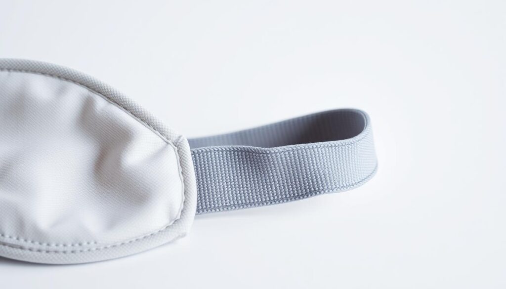 A close-up image of a sleep mask's elastic strap, showcasing its fit and adjustability. The strap is made of soft, breathable material with a textured surface for a secure grip. The lighting is diffused and flattering, highlighting the strap's pliable nature and the way it contours to the wearer's head. The background is a plain, neutral color, allowing the strap to be the central focus. The composition emphasizes the strap's ergonomic design and how it contributes to the overall comfort and hygiene of the sleep mask. A close-up image of a sleep mask's elastic strap, showcasing its fit and adjustability. The strap is made of soft, breathable material with a textured surface for a secure grip. The lighting is diffused and flattering, highlighting the strap's pliable nature and the way it contours to the wearer's head. The background is a plain, neutral color, allowing the strap to be the central focus. The composition emphasizes the strap's ergonomic design and how it contributes to the overall comfort and hygiene of the sleep mask.