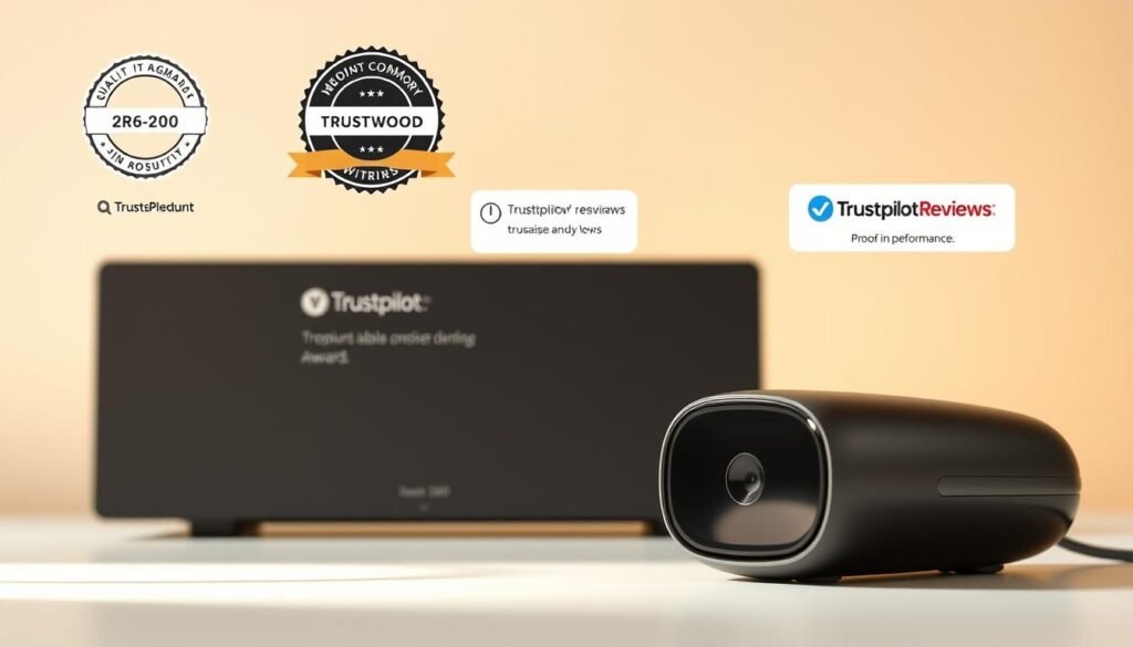 A high-quality product quality proof image, featuring a clean, professional design. In the foreground, a sleek, modern product with a minimalist aesthetic, showcasing its premium construction and attention to detail. The middle ground displays award badges, Trustpilot reviews, and other trust signals, conveying the product's quality, reliability, and customer satisfaction. The background is a soft, neutral tone, allowing the key elements to take center stage. Subtle, warm lighting casts a glow, highlighting the product's premium finish. The overall composition is balanced, with a sense of sophistication and reassurance, perfectly suited to illustrate the "Proof in performance" section of the article. A high-quality product quality proof image, featuring a clean, professional design. In the foreground, a sleek, modern product with a minimalist aesthetic, showcasing its premium construction and attention to detail. The middle ground displays award badges, Trustpilot reviews, and other trust signals, conveying the product's quality, reliability, and customer satisfaction. The background is a soft, neutral tone, allowing the key elements to take center stage. Subtle, warm lighting casts a glow, highlighting the product's premium finish. The overall composition is balanced, with a sense of sophistication and reassurance, perfectly suited to illustrate the "Proof in performance" section of the article.