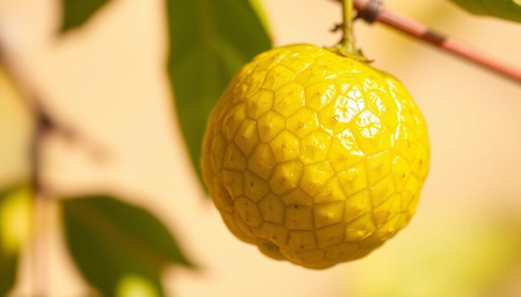 A vibrant, high-resolution close-up image of a fresh, ripe amla fruit (Phyllanthus emblica), also known as Indian gooseberry, against a soft, out-of-focus background. The amla fruit is showcased in the foreground, with its distinctive green and yellow hues, glistening skin, and intricate textured surface. The lighting is warm and natural, casting gentle shadows that accentuate the fruit's form. The depth of field is shallow, allowing the viewer to focus on the incredible detail and antioxidant-rich qualities of this remarkable Ayurvedic superfruit. A vibrant, high-resolution close-up image of a fresh, ripe amla fruit (Phyllanthus emblica), also known as Indian gooseberry, against a soft, out-of-focus background. The amla fruit is showcased in the foreground, with its distinctive green and yellow hues, glistening skin, and intricate textured surface. The lighting is warm and natural, casting gentle shadows that accentuate the fruit's form. The depth of field is shallow, allowing the viewer to focus on the incredible detail and antioxidant-rich qualities of this remarkable Ayurvedic superfruit.