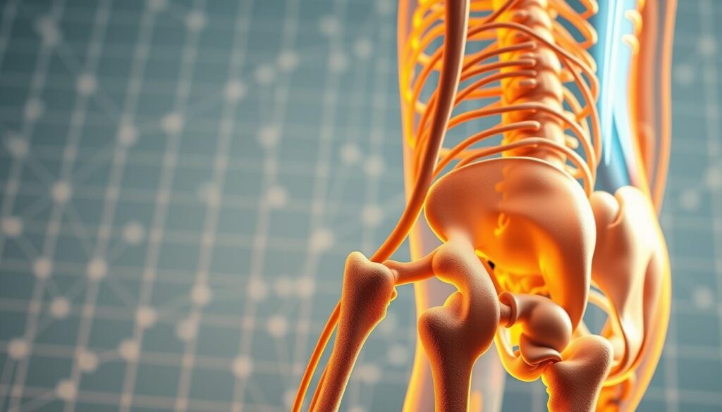 A detailed anatomical diagram depicting the stability and mobility joints of the human body, captured under warm lighting with a macro lens. The image showcases the intricate structures and relationships between the bones, ligaments, and tendons that enable controlled, coordinated movements. The foreground highlights the key joints like the shoulder, hip, and knee, while the background provides a sense of depth with a subtle grid or network pattern suggesting the interconnected nature of the musculoskeletal system. The overall mood is one of scientific precision and functional elegance, conveying the essential role of joint stability and mobility in achieving strength and optimal physical performance. A detailed anatomical diagram depicting the stability and mobility joints of the human body, captured under warm lighting with a macro lens. The image showcases the intricate structures and relationships between the bones, ligaments, and tendons that enable controlled, coordinated movements. The foreground highlights the key joints like the shoulder, hip, and knee, while the background provides a sense of depth with a subtle grid or network pattern suggesting the interconnected nature of the musculoskeletal system. The overall mood is one of scientific precision and functional elegance, conveying the essential role of joint stability and mobility in achieving strength and optimal physical performance.