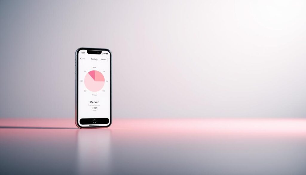 A sleek, modern interface showcasing a collection of mobile apps that track various aspects of women's health and wellness. The foreground features three distinct app icons representing period, mood, and energy tracking. The middle ground displays a stylized graph or chart visualizing the interconnected data points. The background subtly hints at the broader scope of these apps, including libido and other holistic health metrics. Soft lighting accentuates the clean, minimalist aesthetic, conveying a sense of empowerment and control over one's personal wellbeing. The overall composition highlights the comprehensive nature of these standout tracking apps.