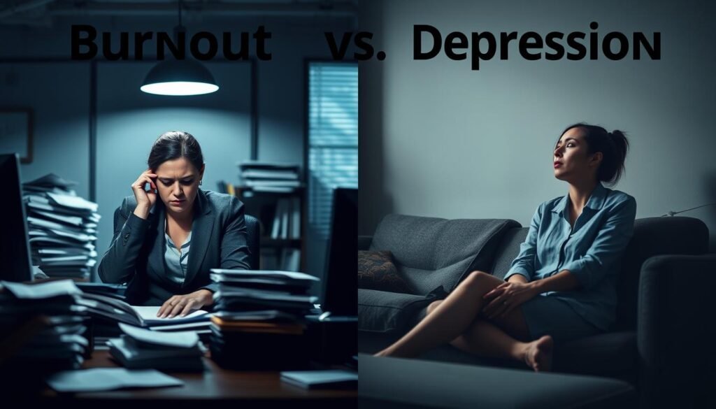 burnout vs depression