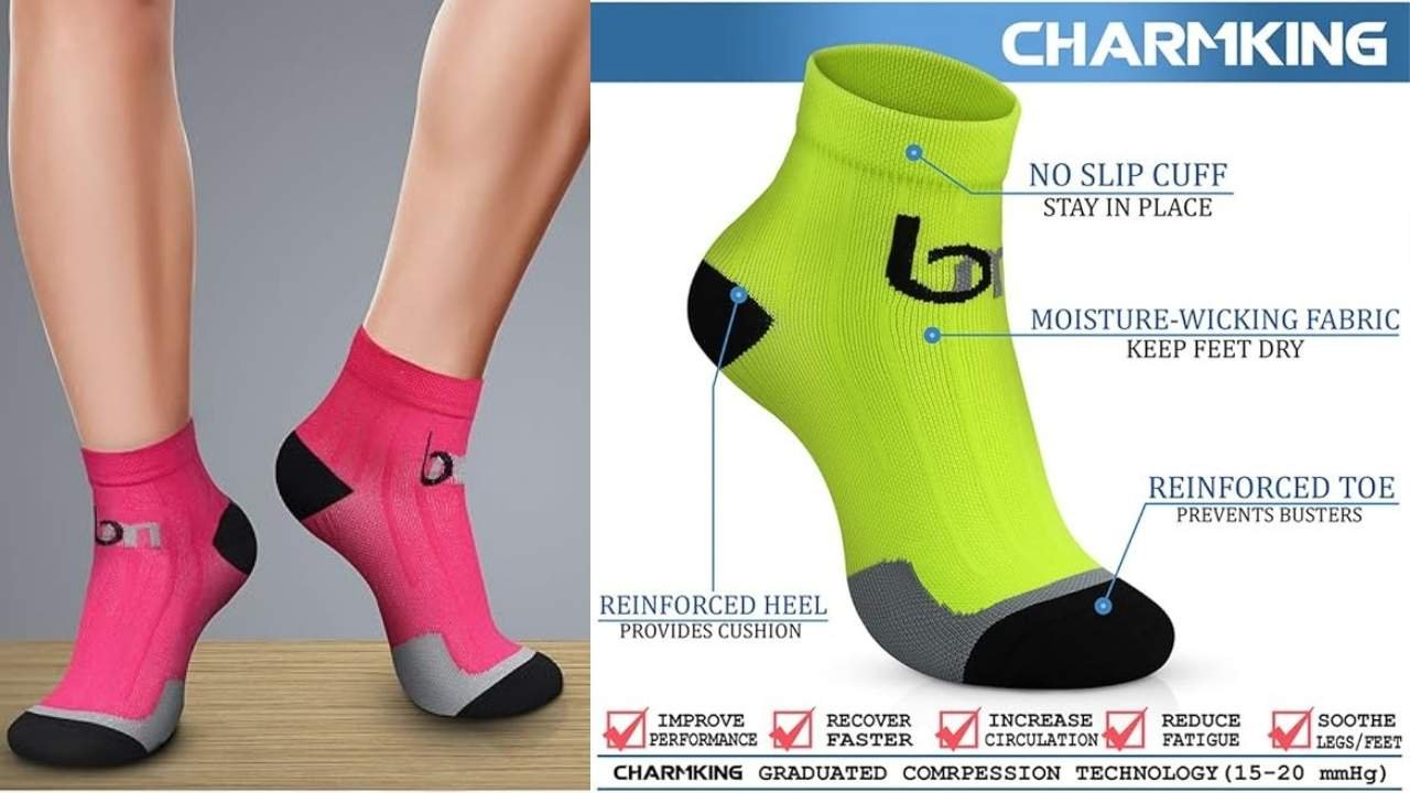 _CHARMKING Graduated Compression Socks for Women & Men Circulation 15–20 mmHg