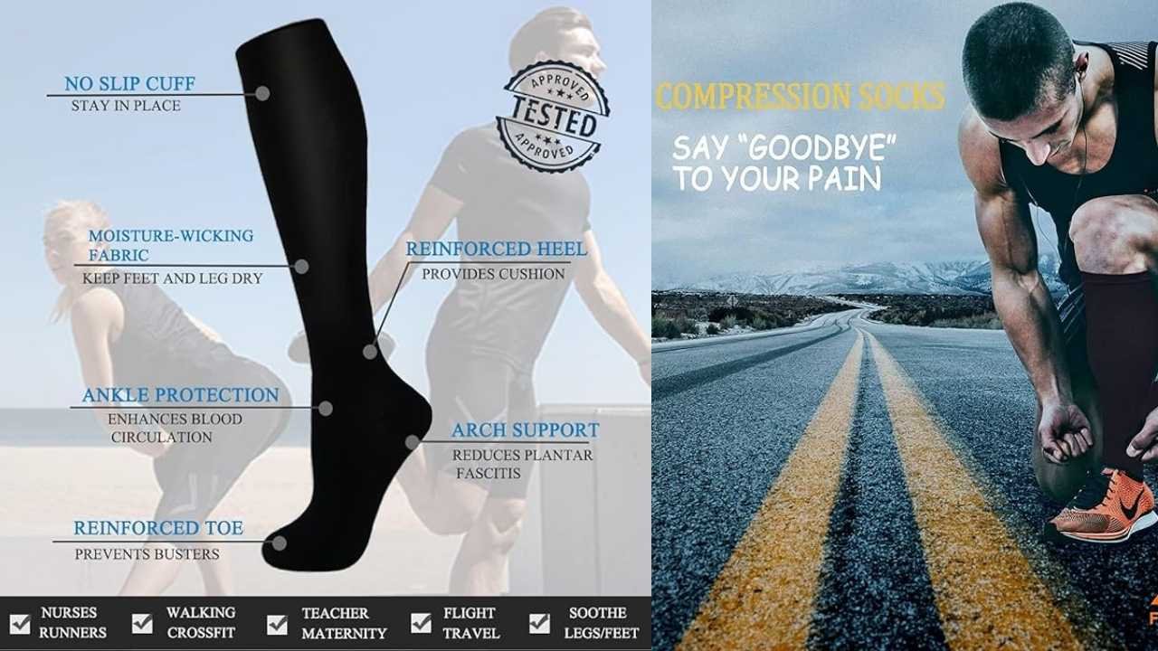 _FuelMeFoot 3 Pack Copper Compression Socks